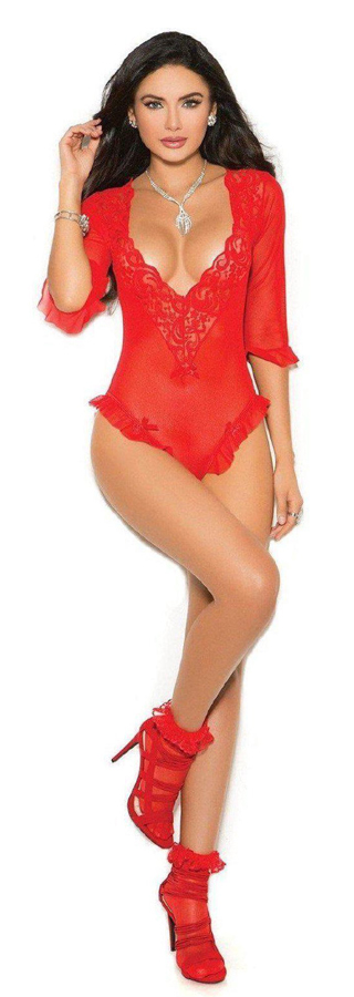 Red lace babydoll